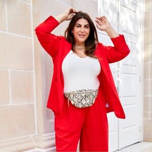 The Drop Flame Red Blazer Jacket by @katiesturino | Large